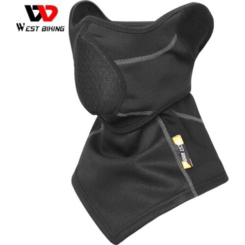 WEST BIKING New Winter Sports Bicycle Scarf Balaclava Full Face Headwear Warm Breathable Cycling Headscarf Soft Men Bike Scarf