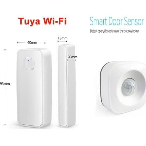 NEW Wifi Smart PIR Motion Sensor Smart WiFi Door Window Sensor Detector Security Wireless Window Sensor Compatible with Alexa