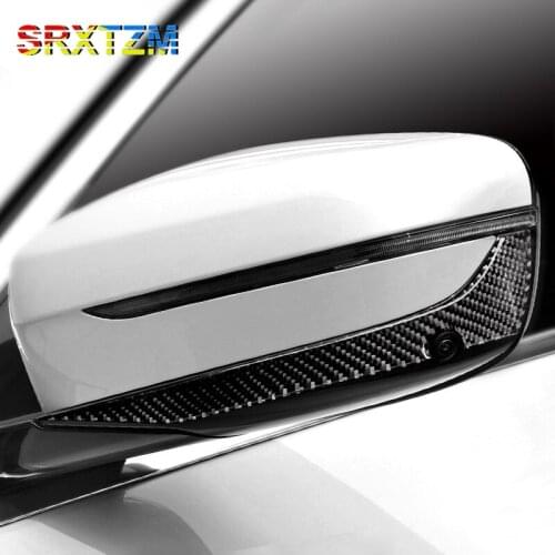 SRXTZM 2PCS Car Styling Carbon Fiber Rearview Mirror Decoration Cover Sticker Trim For Bmw G30 G11 5 Series 7 Series Newest