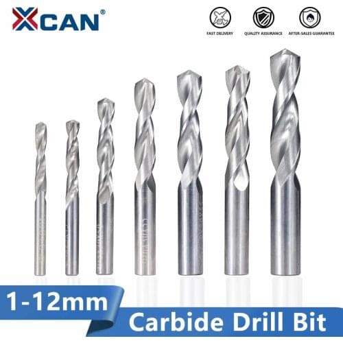 XCAN Tungsten Carbide Drill 1-12mm For CNC Lathe Machine Gun Drill Bit Metal Hole Drilling Cutter