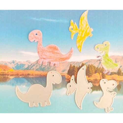 Three Dinosaur Pictures Decoration cutting Die New knife Die Metal cutting Mould 3D Art Paper DIY Decoration