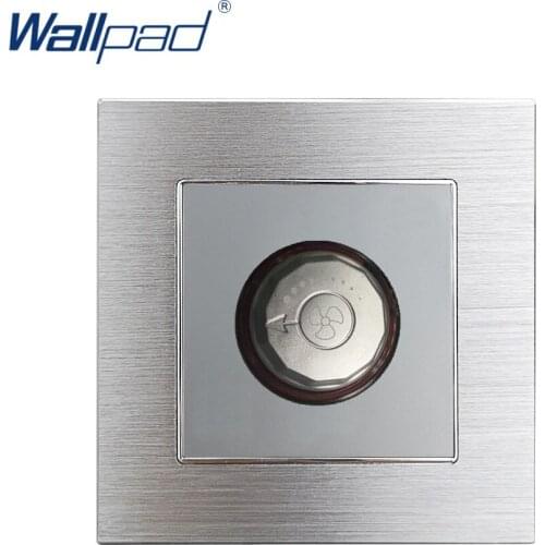 Fan Switch Speed Regulator Wallpad Luxury Wall Light Switch Grey Aluminum Alloy Panel Knob Switches Interrupteur