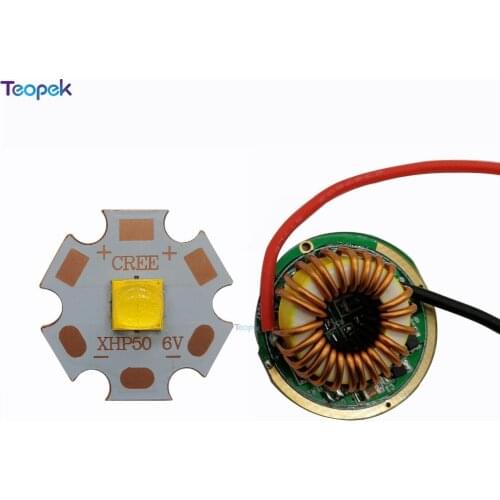 XHP50.2 Cold White Neutral White Warm White High Power LED Emitter 16mm 20mm Copper PCB +22mm 1 Mode / 3 Modes / 5 Modes Driver