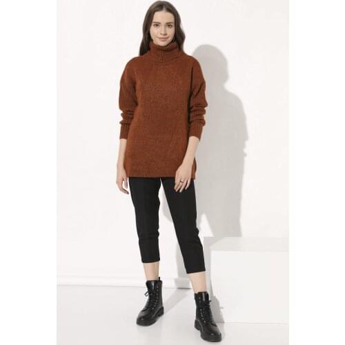 Winter Oversize Turtleneck Sweaters Onesize Casual Wear Keeps Warm Wool And Cotton Blend Sweaters