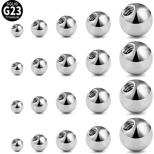 10pcs/Lot G23 Titanium Screw Balls Replacement Accessories Body Piercing Jewelry 14G 16G Belly Bar Nose Ring Tongue Lip Retainer