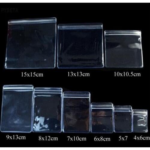 100pcs- 0.25mm transparent PVC Packaging jude earring Plastic bags jewelry storage bags Anti Oxidation zip resealable
