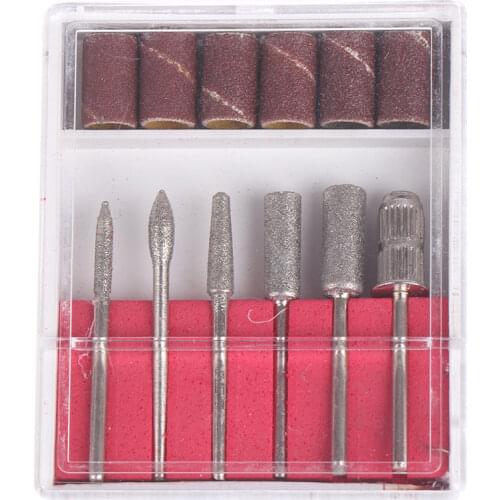 100pcs Mounted Cylindrical Grinding Heads Abrasive Sleeves Sanding Bands For Nail Drill bits Manicure Pedicure Tools