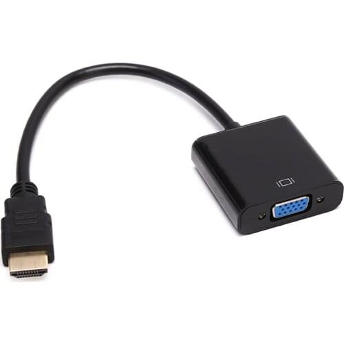 1080P HDMI-compatibleMale to VGA Female Video Cable Cord Converter Adapter AUX For PC HDTV