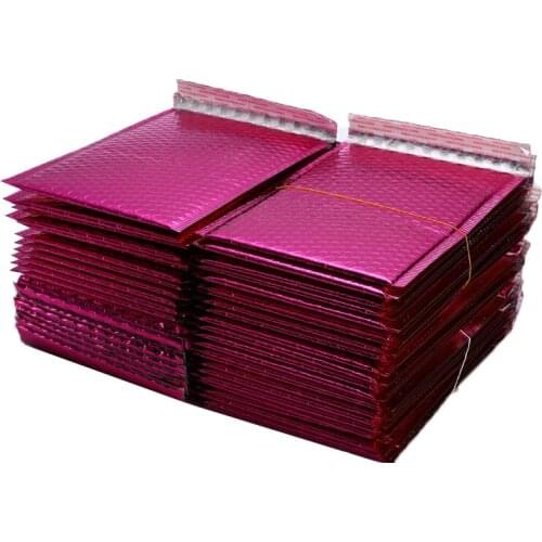 30/50Pcs Rose Red Foam Envelope Self Seal Mailers Padded Shipping Envelopes With Bubble Mailing Bag Shipping Packages