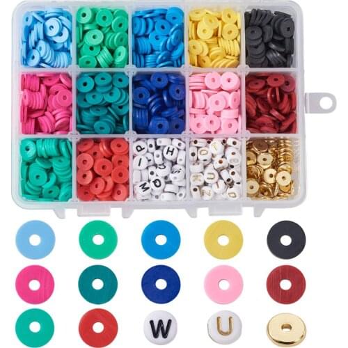 4900~5140pcs/Box 12 Colors Mix Color Environmental Handmade Polymer Clay Beads 6mm 8mm Loose Spacer Beads for jewelry making
