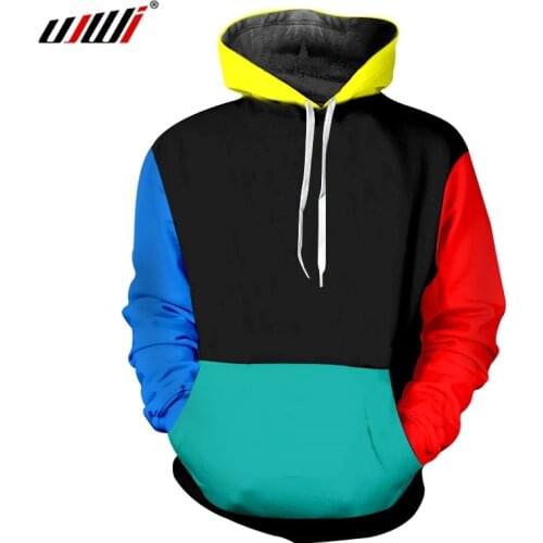 UJIW Colorful Hoodie Hip Hop Color Print Men/Woman 3D Oversized Hooded Harajuku Pussy Winter Long Sleeve Sweatshirt Dropship 5XL