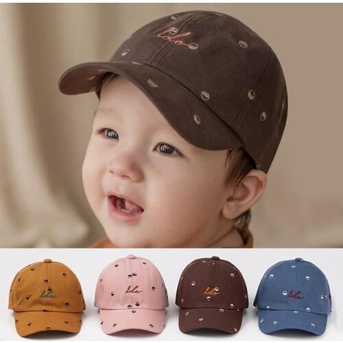 Letter Print Baby Hat Embroidery Cotton Summer Newborn Boy Girl Baseball Caps Adjustable Outdoor Infant Hip-Hop Sun Hat