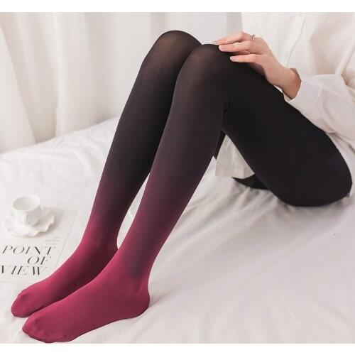 Trend New Women 120D Velvet Tights Gradient Color Opaque Seamless Stockings Pantyhose Female Pantys (SO22)