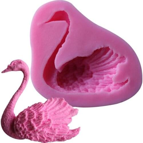Elegant 3D Swan Shape Silicone Cake Mold Kitchen Baking Mould For Chocolate Cookies Fondant Cake Tools Cake Decorating Bakeware