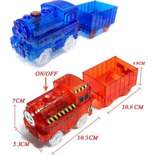 Electric rail train assembled luminous luminous rail car DIY ever-changing childrens roller coaster boy educational toy