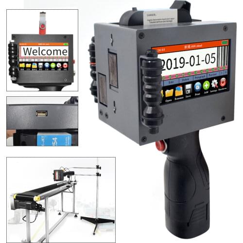 Factory 50mm hand inkjet handle printer wallpaper logo printing machine price carton printer machine