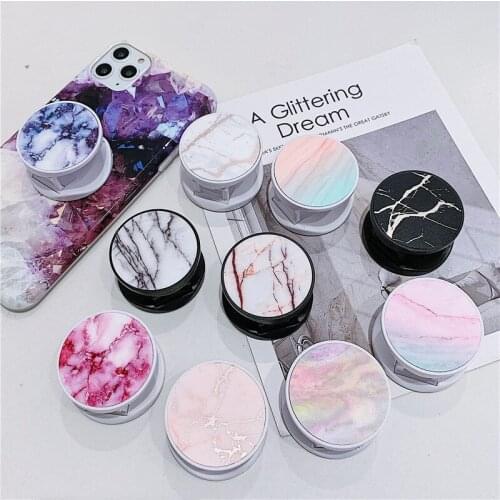 Gradient Marble Grain Folding Stand Holder For Mobile Phone For iphone11 Pro Max For Huawei For Samsung Grip Contraction bracket