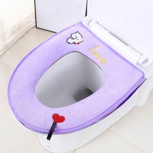 Toilet Seat Cover Mat Warm Soft Toilet Cover Seat Lid Pad Bathroom Accessories Toilet seat toilet seat pad thickening toilet
