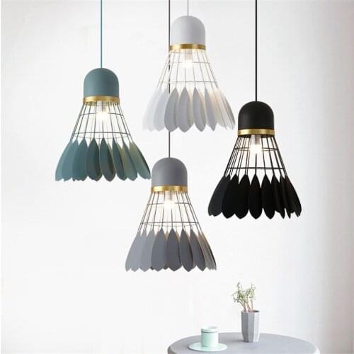 Creative Badminton E27 Pendant Lamp Modern LED Pendant Lights Living Room Bedroom Cafe Bar Hanging Light