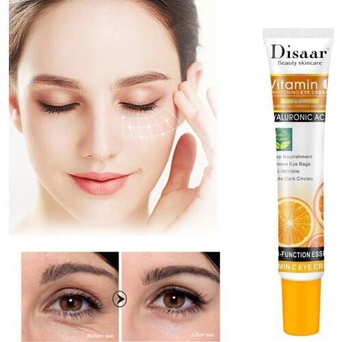 25ml Vitamin C Essence Cream Moisturizing Eye Cream Lighten Bags Under Eyes Relieve Dark Circles Brighten Eyes Replenish Water