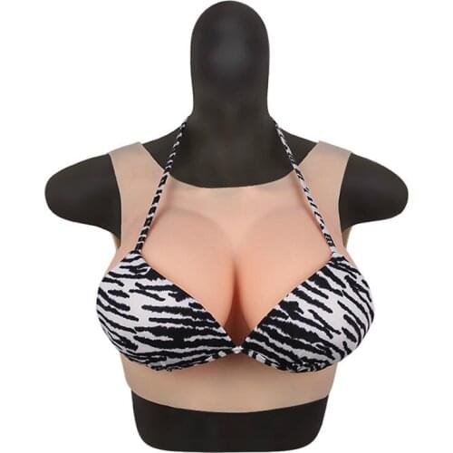 Round neck hollow silicone breasts new fake breasts CD cross-dressing fake breasts cosplay