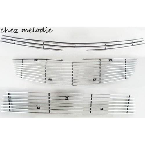 3pcs/set stainless steel car front bumper Grill cover for Chevrolet classic old CRUZE 2009-2014, Good cooling performance