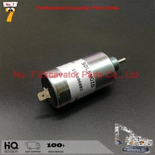 SBA185206083 185206085 Fuel Run Solenoid 12V Fuel Shut Off Solenoid Flameout Solenoid Stop Solenoid for Perkins New Holland