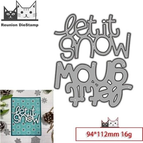 Reunion Snow Letter Metal Cutting Dies DIY Scrapbooking Paper Photo Album Crafts Mould Card Embossing Mold Stencils 2021 New