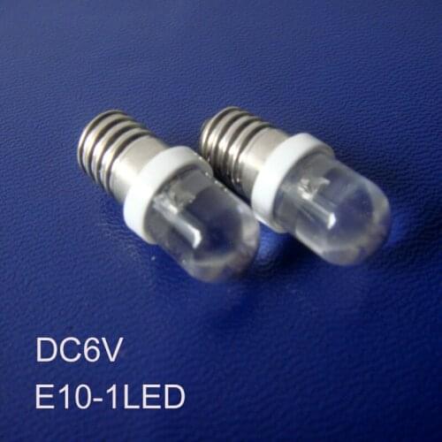 High quality 6.3V E10 led Indicator light,6v led E10 bulb,E10 warning lights 6.3V led lamps e10 6v lamp free shipping 500pcs/lot