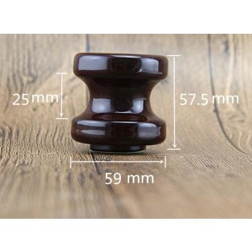 High temperature 4kv voltage ceramic line insulator 59*57.5mm