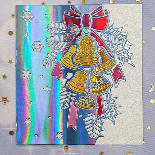 X7AB Christmas Bell Metal Cutting Dies Stencil DIY Scrapbooking Album Paper Card Template Mold Embossing Craft Decoration
