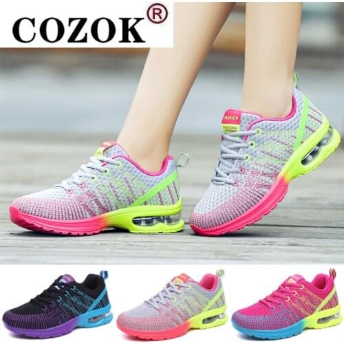 Running Shoes for Women Outdoor Breathable Fashion Womens Jogging Shoes Fitness Sneakers Colorful Air Cushion Sneaker Female