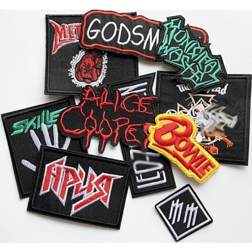 10 PCS Band Patch rock band for Clothing Iron on Embroidered Sewing Applique Cute Sew On Fabric Badge DIY Apparel Accessories