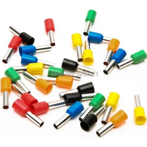 1000PCS Electrical CrimpTerminal Block Tubular Wire Connector Cable Cord End Bootlace Ferrule Terminals tubular E4009 AWG12