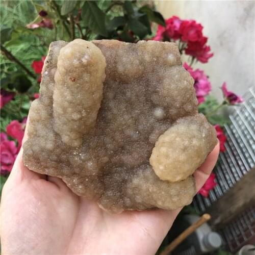 336g unique natural rough spirit quartz orange brown quartz druzy geode crystal healing natural stone mineral