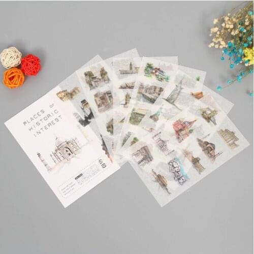 6 sheets/lot Chinese style water-paper Stickers for Sticker to DIY Scrapbooking Suitcase Laptop Car Motorcycle sticker