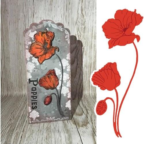 Bloom Poppy Metal Cutting Dies Stencil for DIY Scrapbooking Embossing Photo Album Decoration Paper Card Craft Die Cut New 2019