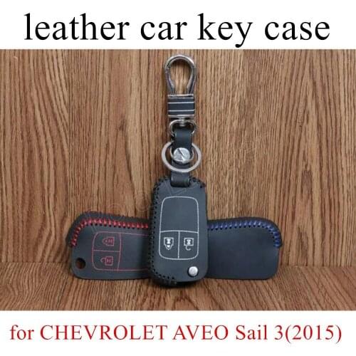 Only Redcar key case leather hand sewing car key cover for FORD Focus(2015) Ecosport(2016) Mondeo(2013) SMAX(2008) Tourneo(2008)