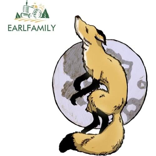 EARLFAMILY 13cm x 9cm for the Fox that fell in love with the Moon Cartoon Car Sticker Truck Decal Car Body Waterproof Decoration
