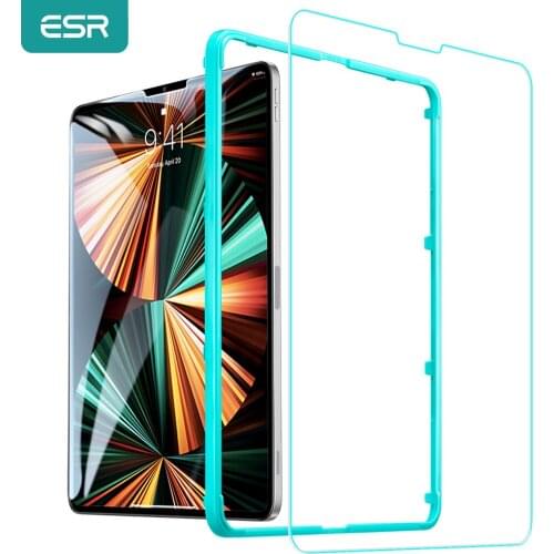 ESR 1PC Tempered Glass for iPad Pro 11/12.9 2021/2020/2018 5rd/3rd Gen 5G HD Ultra Clear Glass Anti Blue-Ray Screen Protector