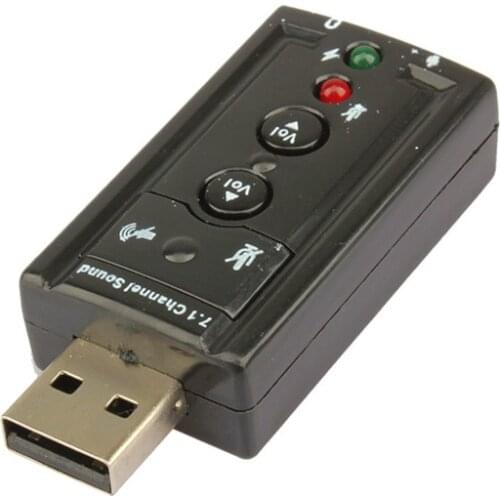 Hot Sale USB 2.0 To 3.5mm Audio Micrphone Speaker Port Adapter 7.1 Channel Sound Track