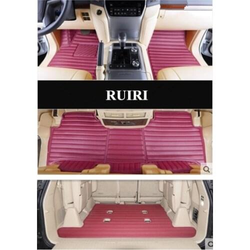 Good quality! Custom full set car floor mats + trunk mat for Lexus LX 570 7 seats 2020 waterproof carpets for LX570 2019-2007