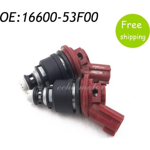 New 2pcs 16600-53F00 Fuel Injector For 1991 1992 1993-1998 1999 Nissan 240SX Altima FJ285 2.4L l4 1660053F00,16600 53F00,FJ285