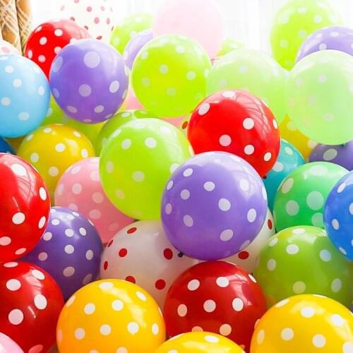 12 inch polka dot latex feet cow latex balloon wedding birthday party decoration helium balloon baby shower balloon supplies