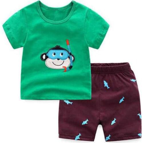 Summer Cotton Pyjamas Kids Baby Infant Toddler Clothes Suits Childrens Pajamas Set For Boys Girls Sleepwear Nightwear