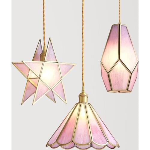 Retro Copper Pendent lamp Children Girl Princess Bedroom Beside Pendent Lights Restaurant Counter Bar Shop Dining Room Lightings