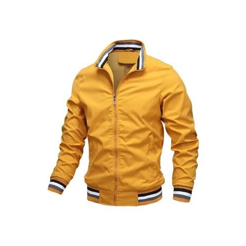 Mens Jackets Casual Autumn Mens Solid Color Sports Jackets Slim Fit Business Coats Fashion Baseball Coats Mens Clothing