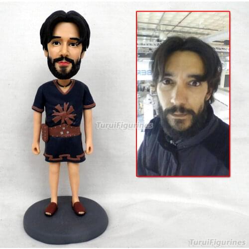 OOAK Handmade Polymer Clay Dolls Custom Bobblehead Cake Topper Birthday Cake Topper Gift Home Decoration Statue Sculpture