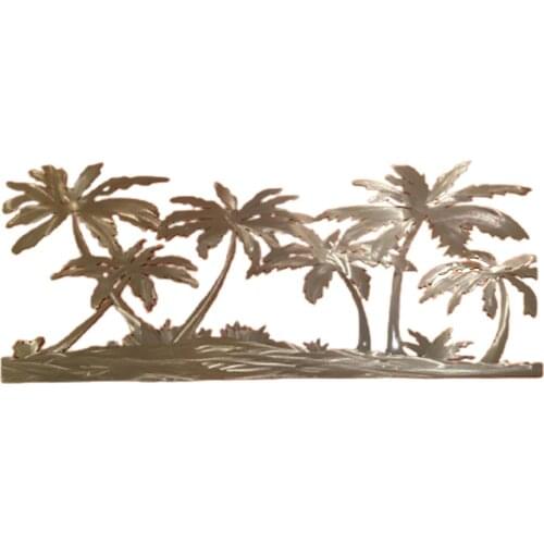 Palm Trees On Beach Metal Wall Artwork Wall Mounted Ornament Home Decoration Home Decoration Stickers & Posters LBShipping