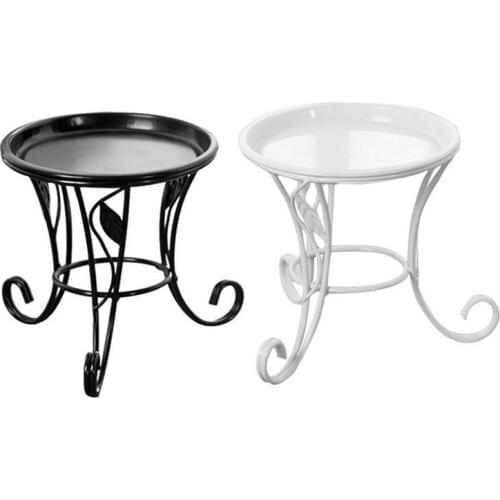 European Style Simple Mini Flower Stand Flower Pot Succulent Flower Shelf Iron Stand + Iron Plate For Desktop Balcony